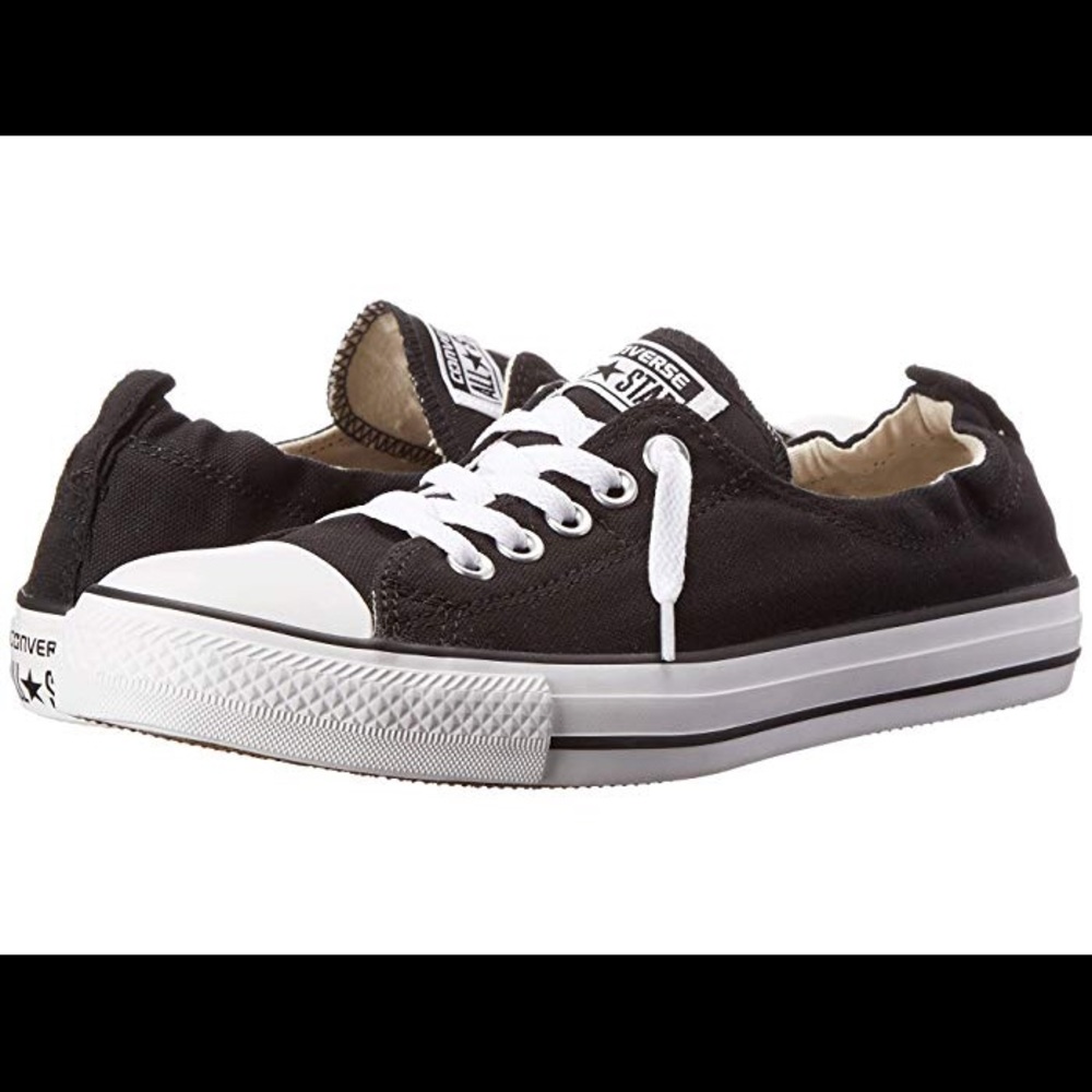 Black Shoreline Slip on Converse